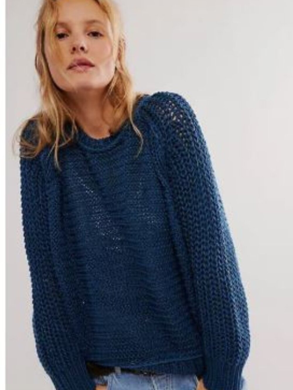 Free People We The Free  Essential Linen Crew Sweater